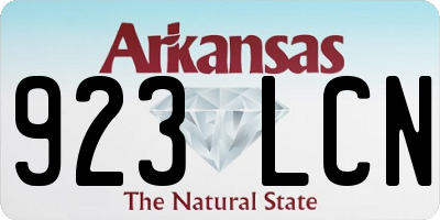 AR license plate 923LCN