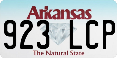 AR license plate 923LCP