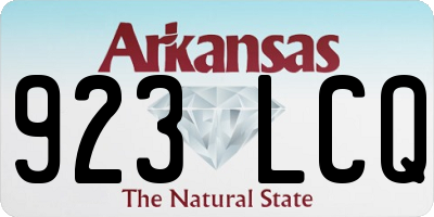 AR license plate 923LCQ