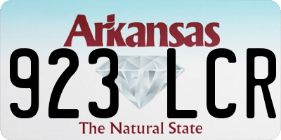 AR license plate 923LCR