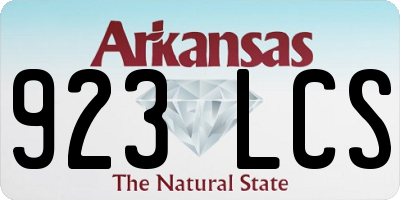 AR license plate 923LCS