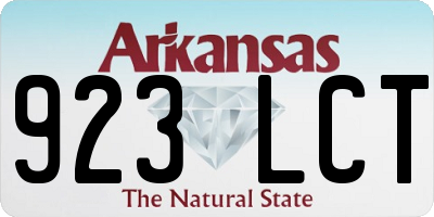 AR license plate 923LCT