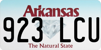 AR license plate 923LCU