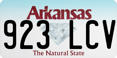 AR license plate 923LCV