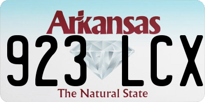 AR license plate 923LCX