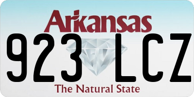 AR license plate 923LCZ