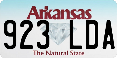AR license plate 923LDA