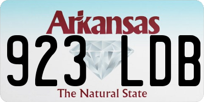 AR license plate 923LDB