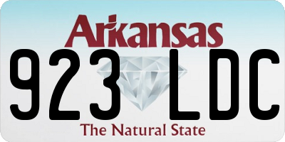 AR license plate 923LDC