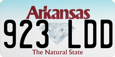 AR license plate 923LDD