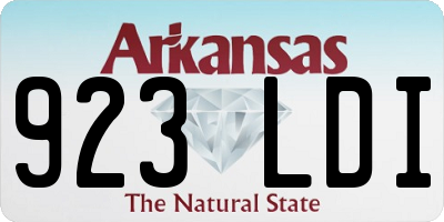 AR license plate 923LDI