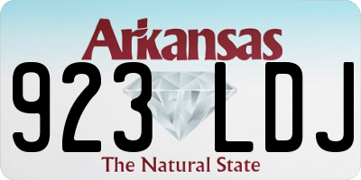 AR license plate 923LDJ