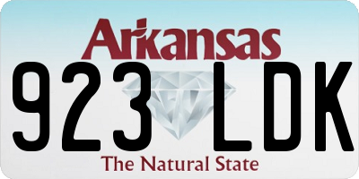 AR license plate 923LDK