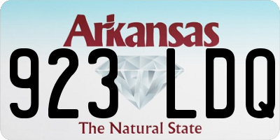 AR license plate 923LDQ