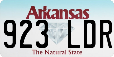 AR license plate 923LDR