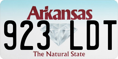 AR license plate 923LDT