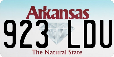 AR license plate 923LDU