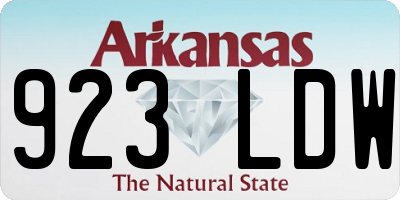 AR license plate 923LDW