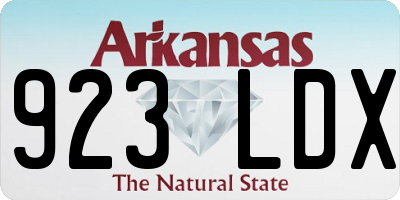 AR license plate 923LDX