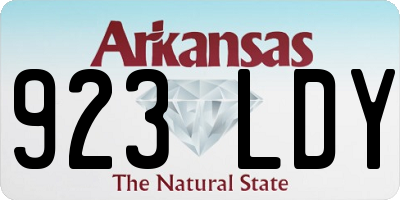 AR license plate 923LDY