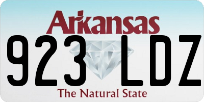 AR license plate 923LDZ