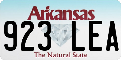 AR license plate 923LEA