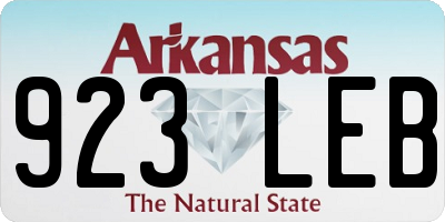 AR license plate 923LEB