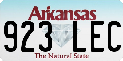 AR license plate 923LEC
