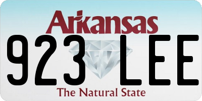 AR license plate 923LEE