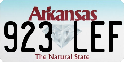 AR license plate 923LEF