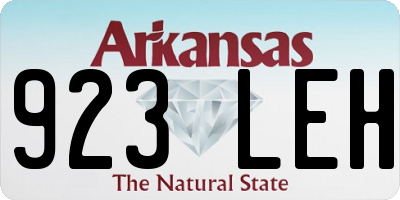 AR license plate 923LEH