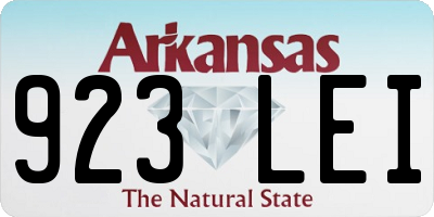 AR license plate 923LEI