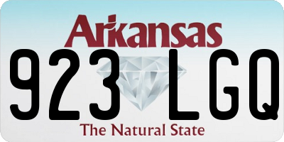 AR license plate 923LGQ