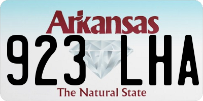 AR license plate 923LHA