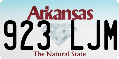 AR license plate 923LJM