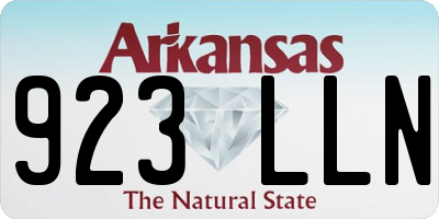 AR license plate 923LLN
