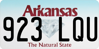 AR license plate 923LQU