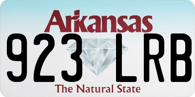AR license plate 923LRB