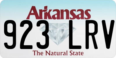 AR license plate 923LRV