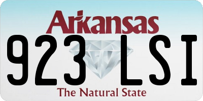 AR license plate 923LSI