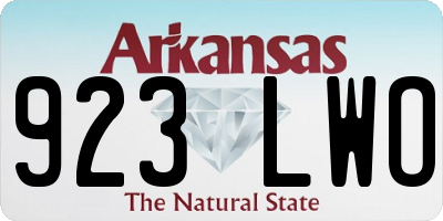 AR license plate 923LWO