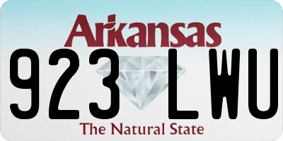 AR license plate 923LWU