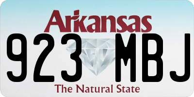 AR license plate 923MBJ