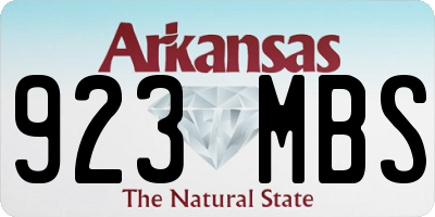 AR license plate 923MBS