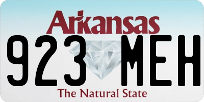 AR license plate 923MEH