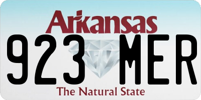 AR license plate 923MER
