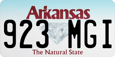 AR license plate 923MGI