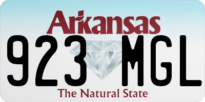 AR license plate 923MGL