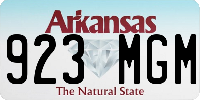 AR license plate 923MGM