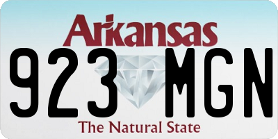 AR license plate 923MGN